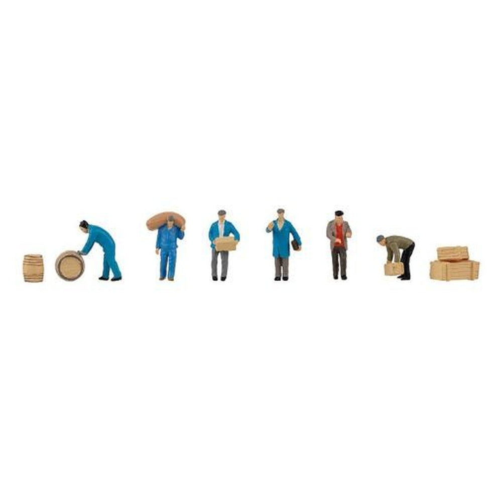Faller 151609 – Transportmedewerkers met pakketten en vaten