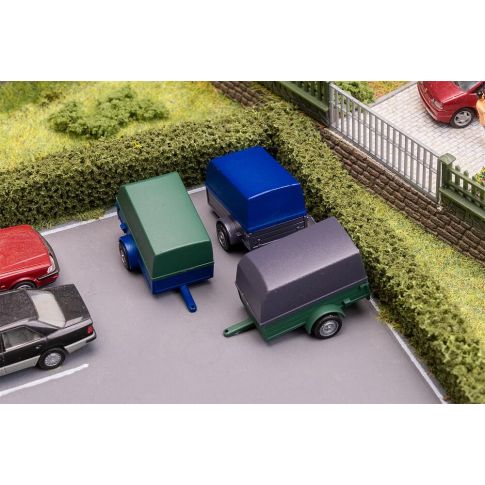 Faller 180012 – 3 Auto-aanhangers H0 (1:87)