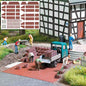 Busch 7871 – Plantstenen en palissaden, roodbruin